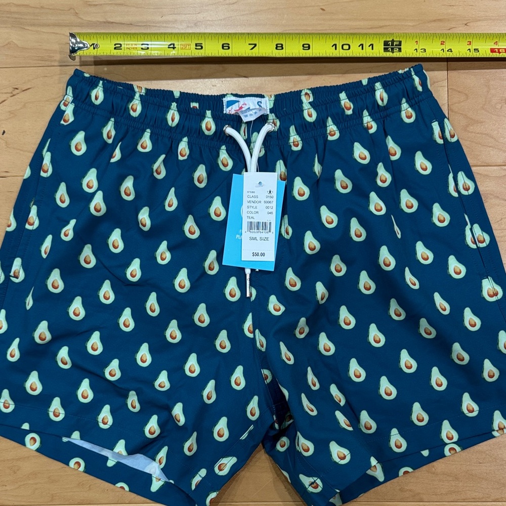 Bermies Avocado Print Swim Shorts - Small